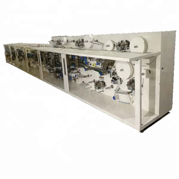 High efficiency sanitary napkin production line