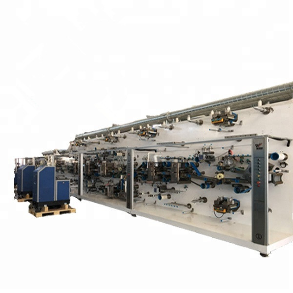 High efficiency sanitary napkin production line