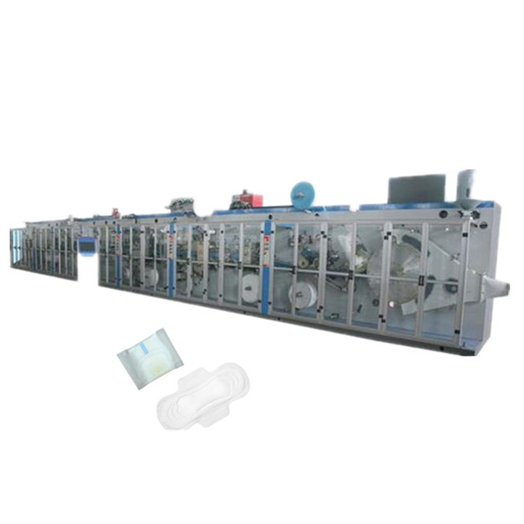 Factory Supply sanitary pad making machine napkin machine price with Longitudinal Folding System 