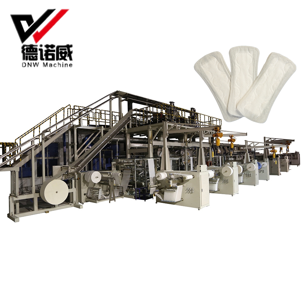 DNW Full automatic sanitary napkin pad making machine with panty liner wrapping machine 