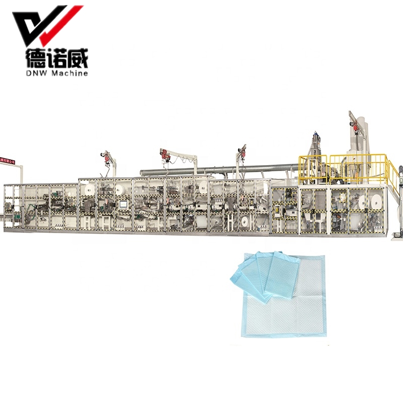 DNW Full Automatic Underpad Production Line Banana Sanitary Pad Making Machine 